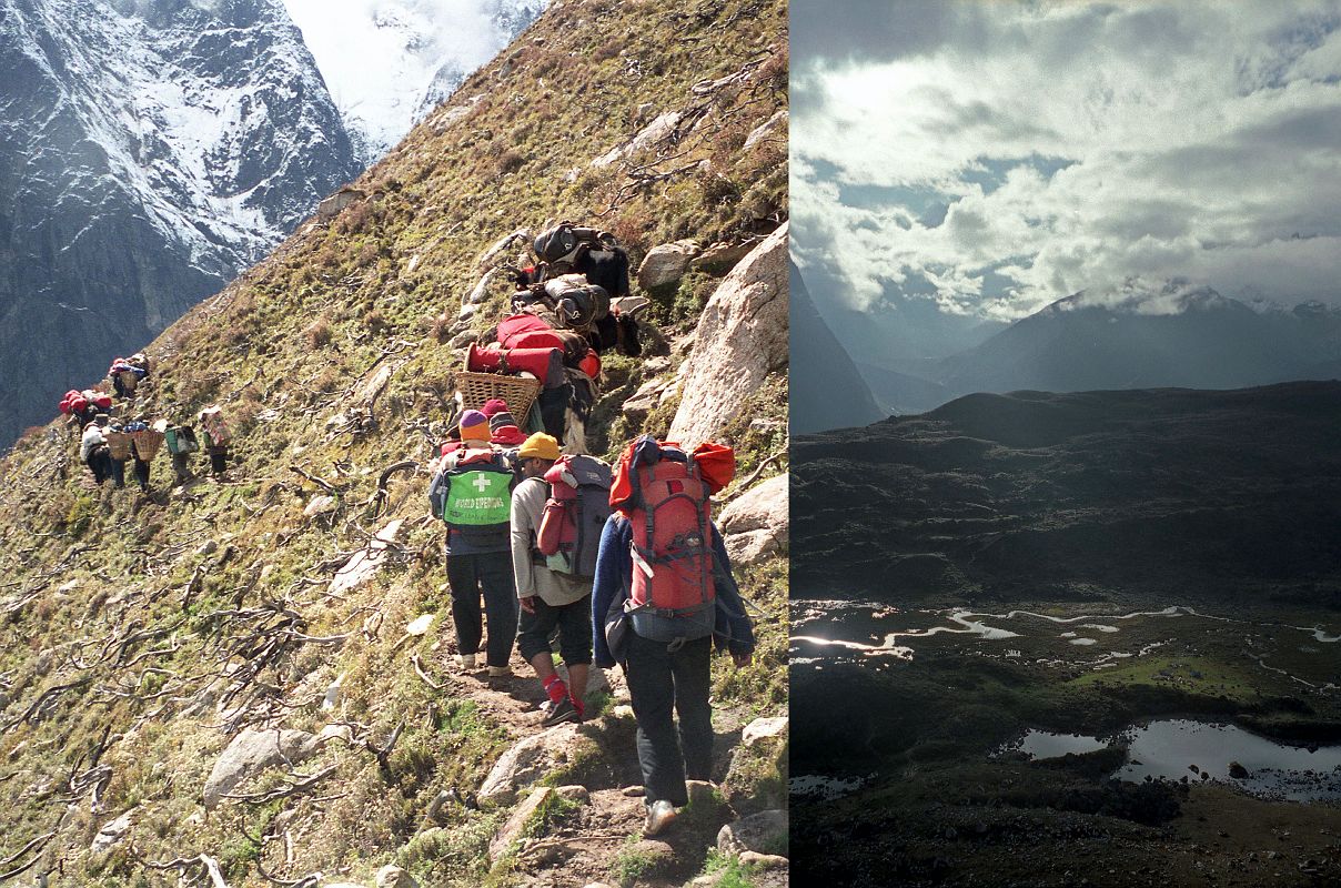 10 5 Trekking To Camp, Clouds Cover Everest Kangshung East Face From Above Camp